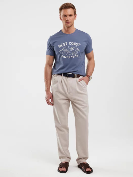 T-Shirt With Print | Blue