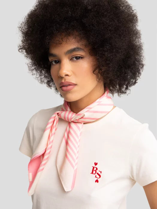 T-Shirt with embroidery | Cream