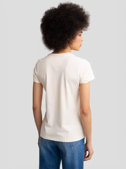 T-Shirt with embroidery | Cream