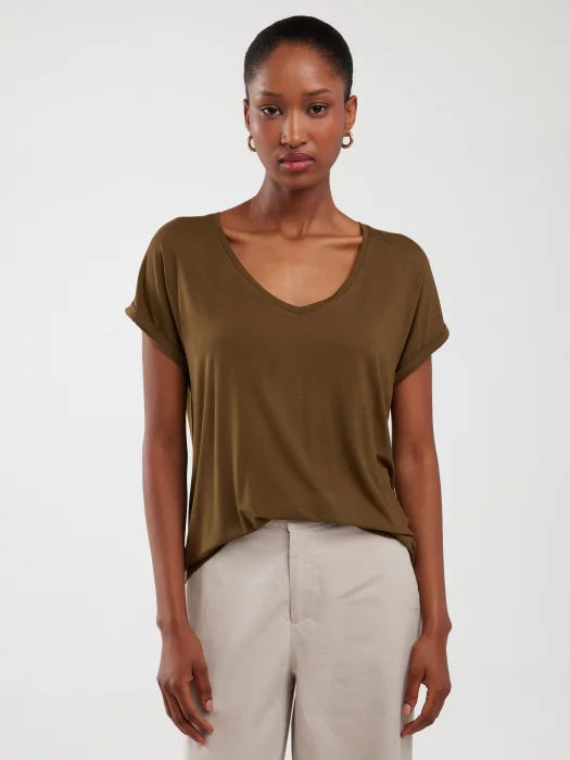 T.Shirt Basic Classic V.Neck | White