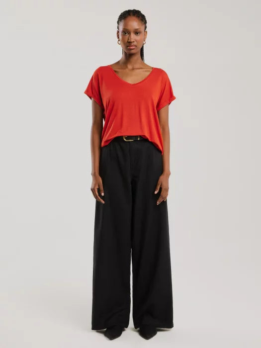 T.Shirt Basic Classic V.Neck | Black