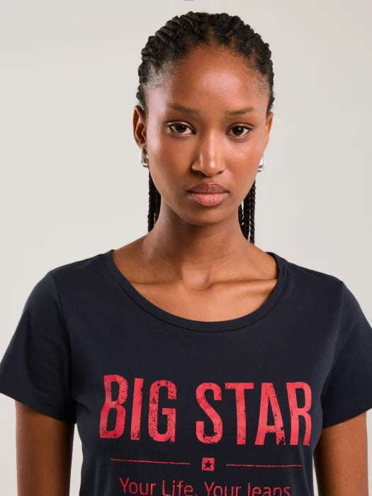 BIG STAR logo T-Shirt | Navy Blue