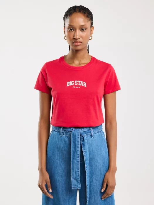 BIG STAR logo T-Shirt | Red