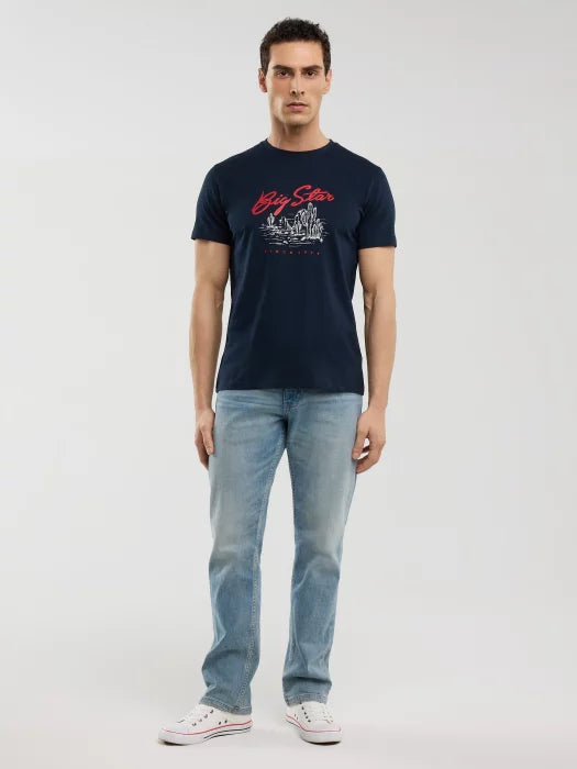 Printed T-Shirt | Navy Blue