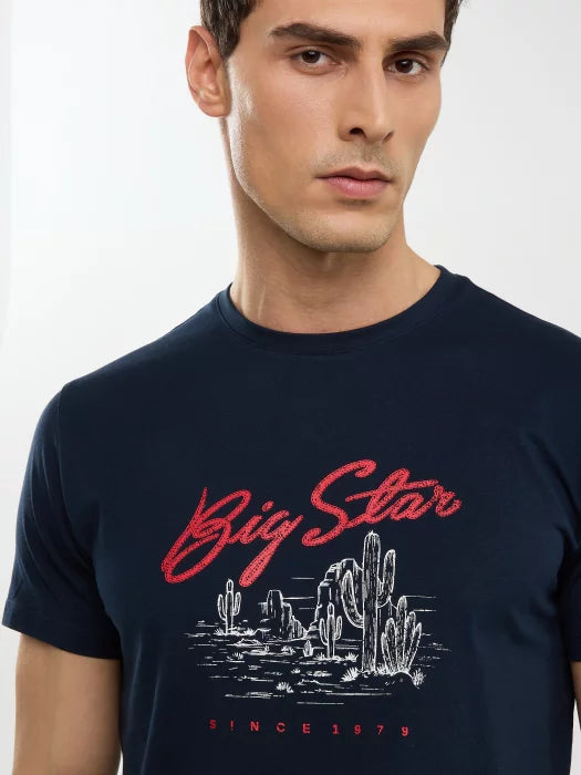 Printed T-Shirt | Navy Blue