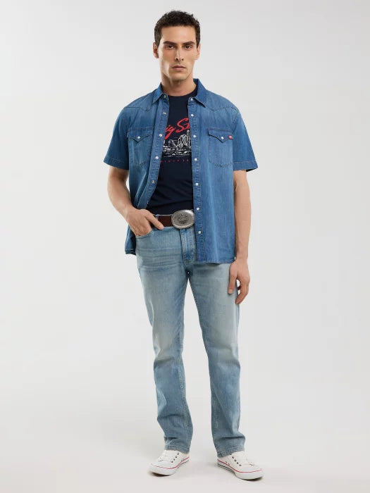 Printed T-Shirt | Navy Blue