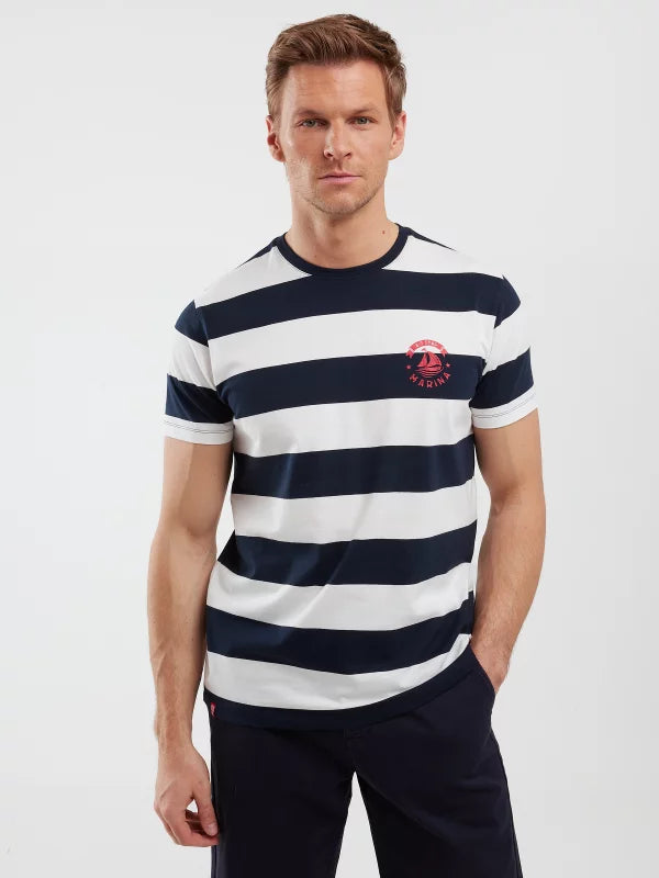 Striped T-Shirt | Navy Blue