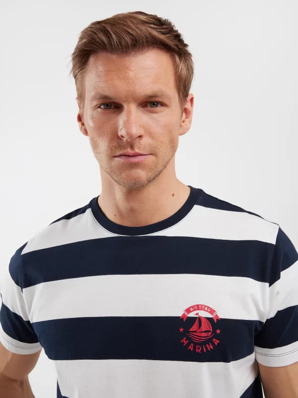 Striped T-Shirt | Navy Blue