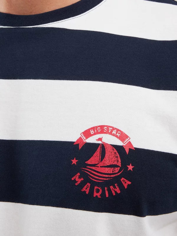 Striped T-Shirt | Navy Blue