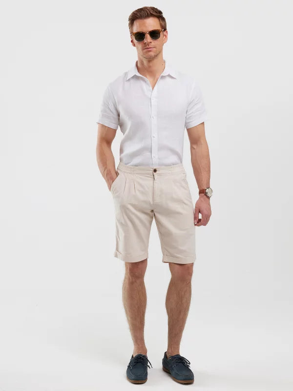 Linen Shorts | Cream