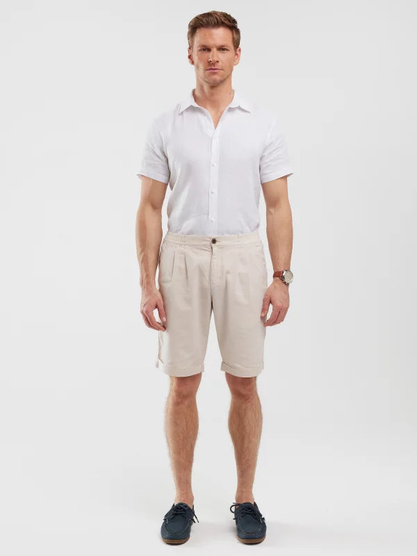 Linen Shorts | Cream