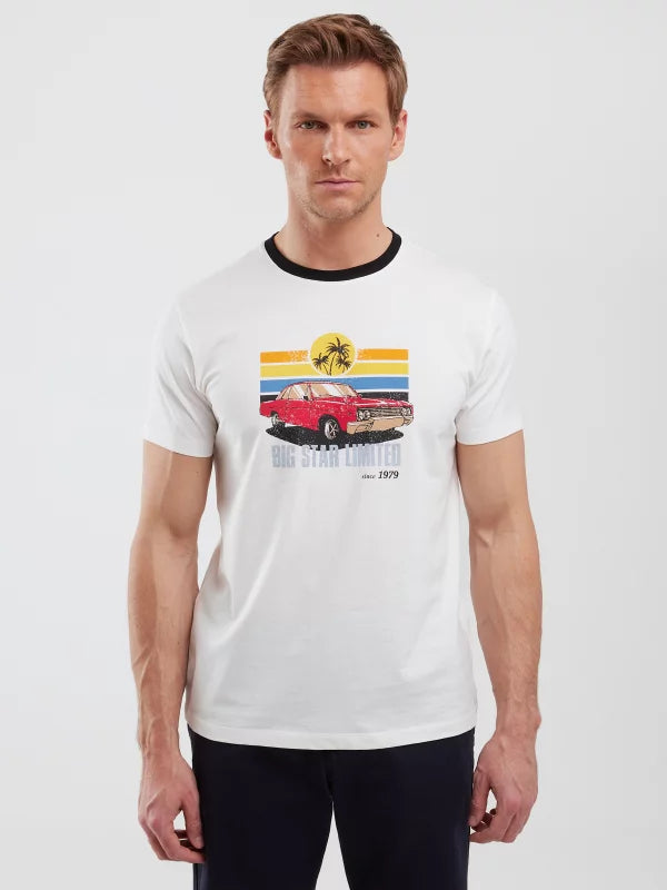 T-Shirt With Print | White