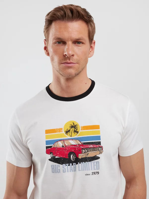 T-Shirt With Print | White