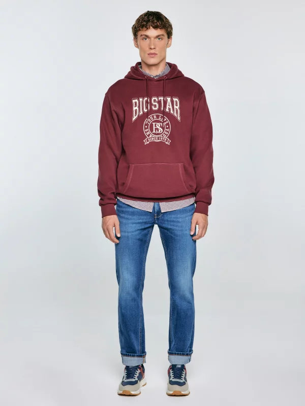Sweatshirt with Embroidery | Burgundy