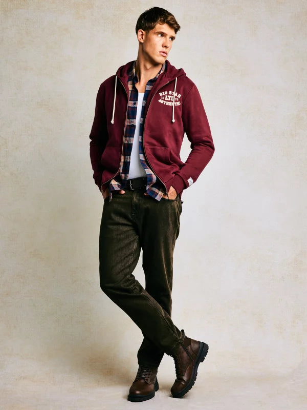 Full-Zip Hoodie | Burgundy