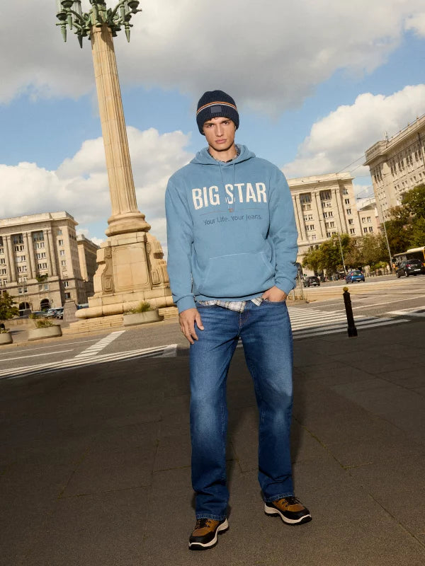 BIG STAR Logo Hoodie Sweatshirt | Navy
