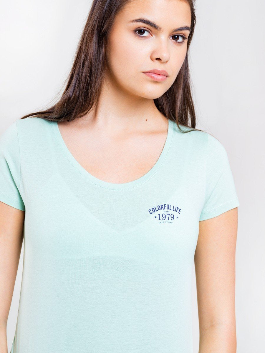 T-Shirt with small Logo | Light Green