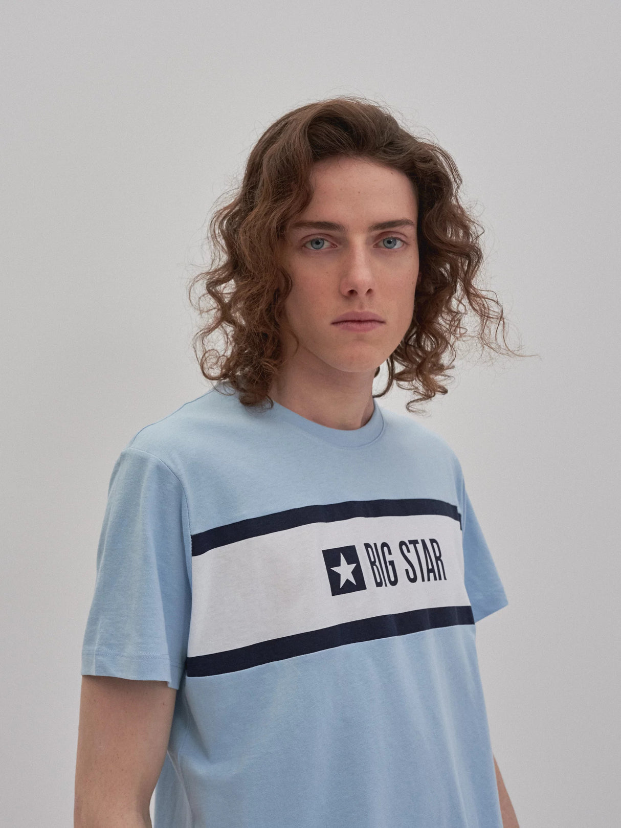 BIG STAR Logo T-Shirt Organic Cotton | Light Blue