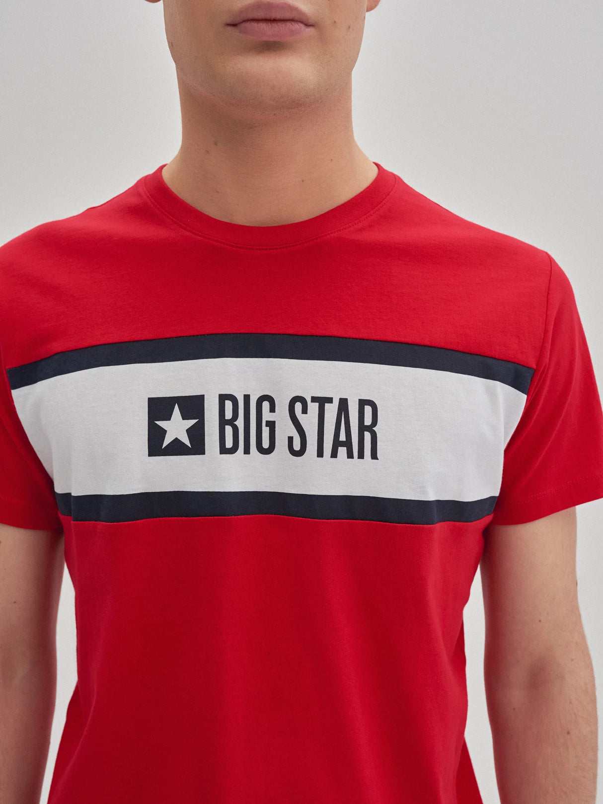BIG STAR Logo T-Shirt Organic Cotton | Red