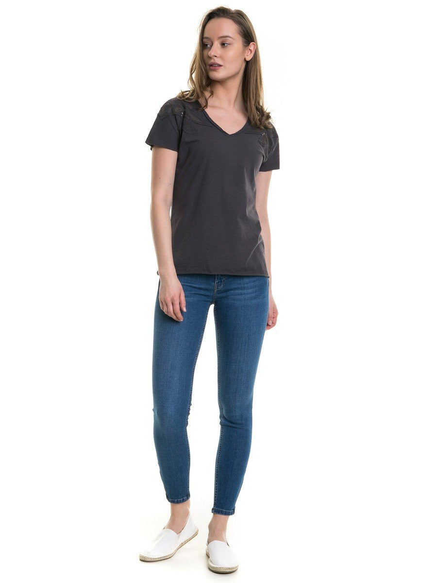Top V-Neck | Anthracite