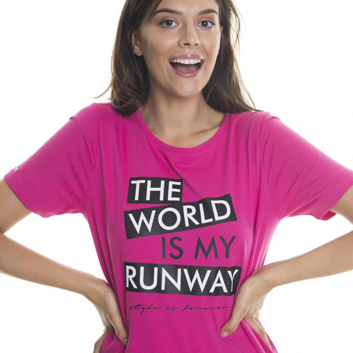 T.Shirt with Print | Fushia