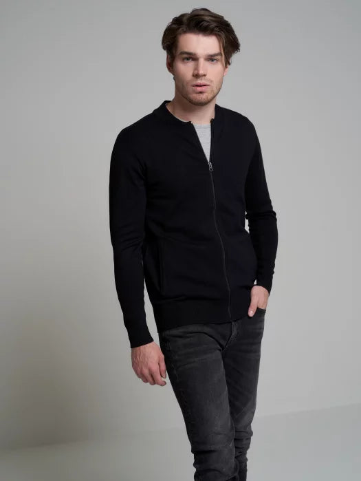 Big Star Full Zip Sweater | Black