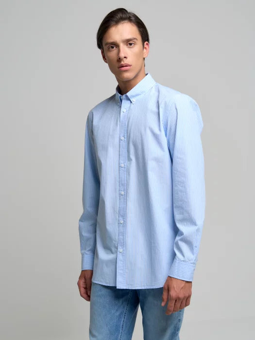 BIG STAR Striped Shirt Long Sleeve | Blue