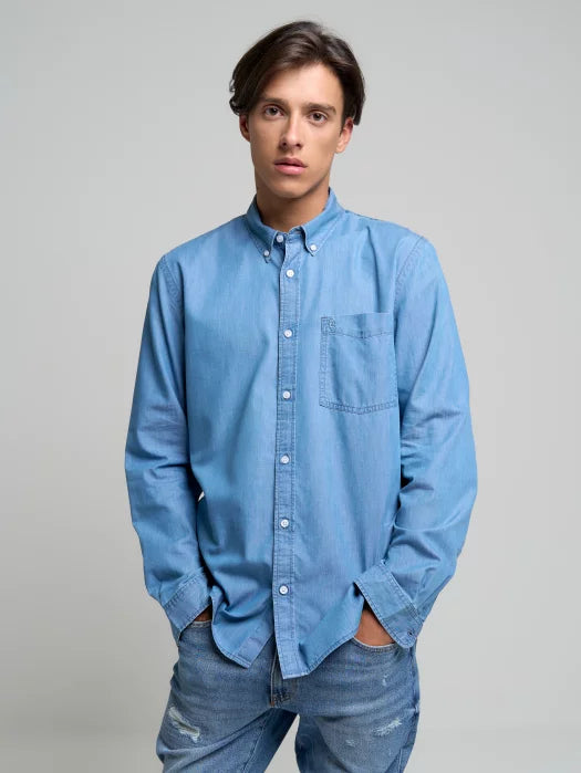 BIG STAR Shirt Long Sleeve | Blue Wash