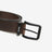 Leather Belt with Big Star Logo and Matte Black Buckle | Dark Brown