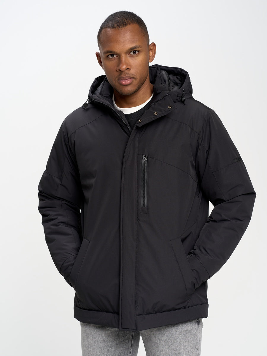 Hooded Insulated Winter Jacket | Black