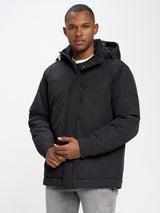 Hooded Insulated Winter Jacket | Black