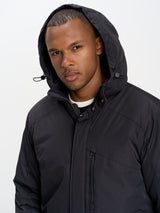 Hooded Insulated Winter Jacket | Black