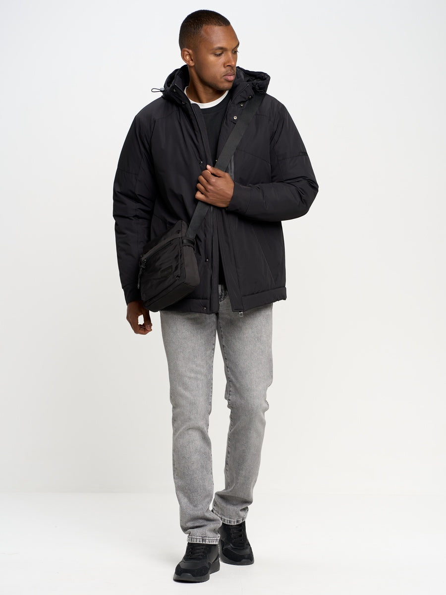 Hooded Insulated Winter Jacket | Black