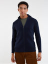 Stylish Knit Full-Zip | Navy Blue