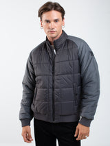 Quilted Bomber Jacket | Black