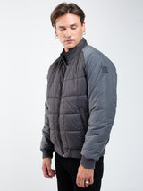 Quilted Bomber Jacket | Black