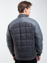 Quilted Bomber Jacket | Black