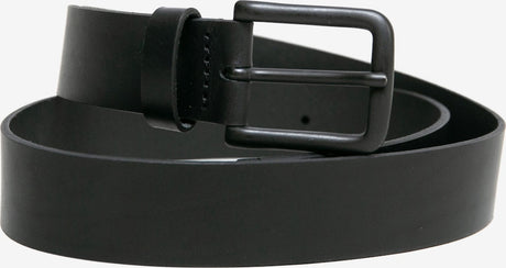 Leather Belt with Matte Black Buckle | Black