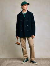 Double breasted Peacoat | Navy Blue