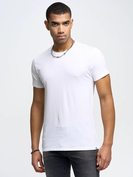 Basic Cotton T-Shirt round Neck | White