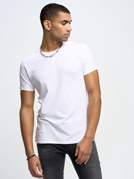 Basic Cotton T-Shirt round Neck | White