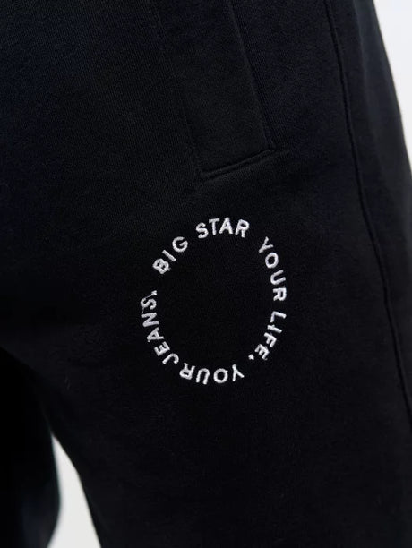 Casual Jogger Pants with BIG STAR Embroidery | Black