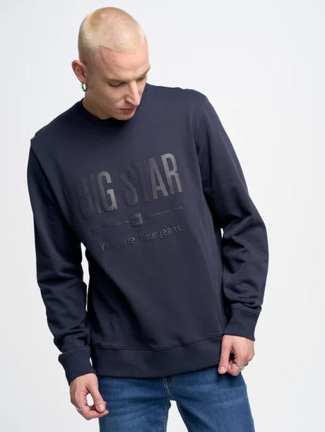 Classic Round Sweatshirt BIG STAR | Navy