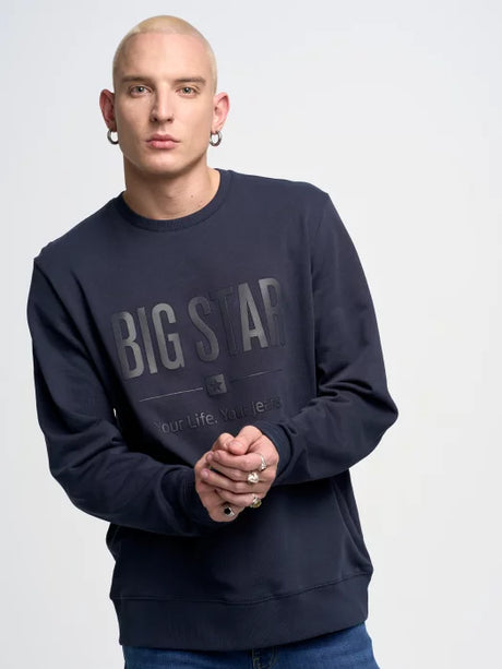 Classic Round Sweatshirt BIG STAR | Navy