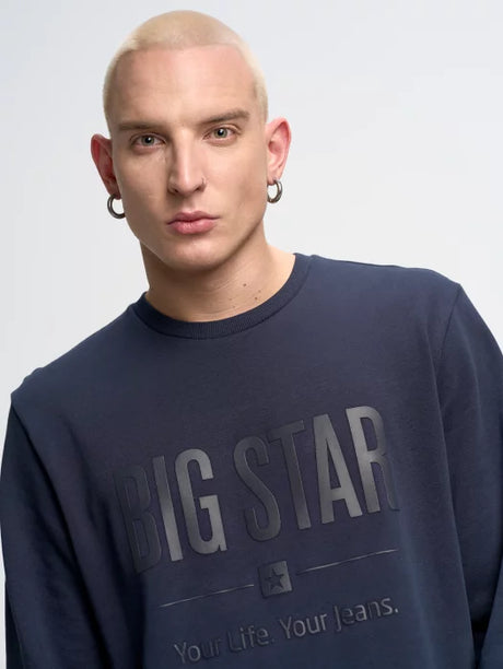 Classic Round Sweatshirt BIG STAR | Navy