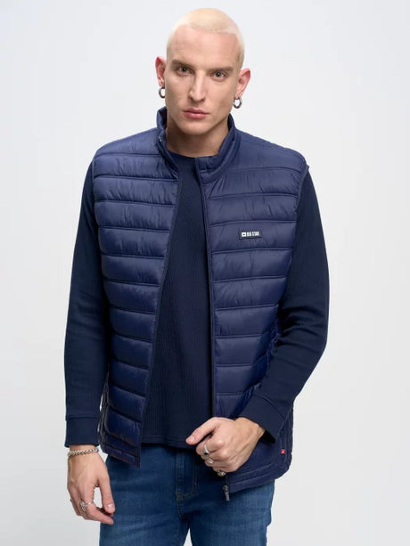 Puffer Quilted Vest | Navy Blue