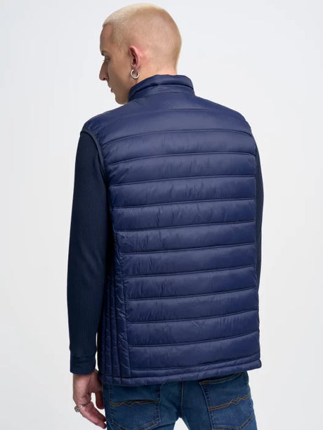 Puffer Quilted Vest | Navy Blue