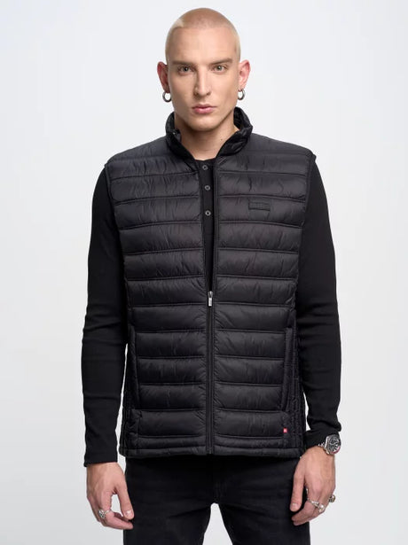 Puffer Quilted Vest | Black