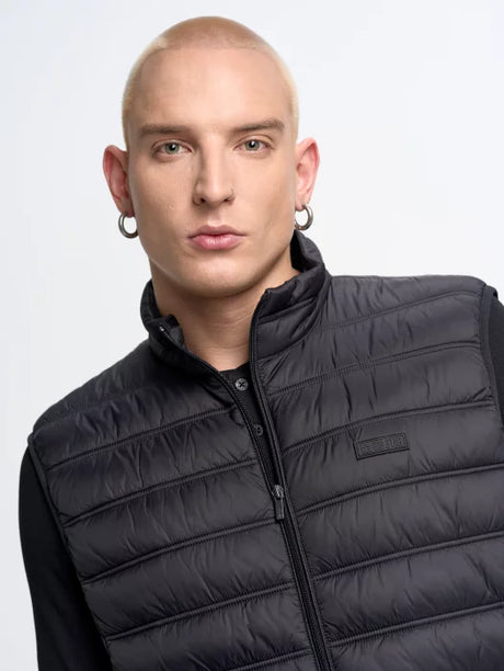 Puffer Quilted Vest | Black