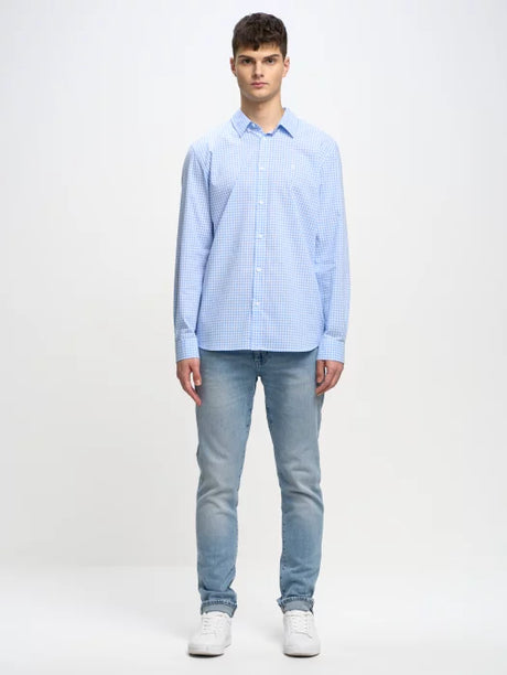 BIG STAR Checked Shirt | Light Blue